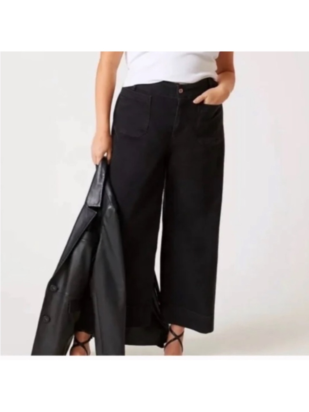 Pilcro The Day Tripper Wide Leg Crop Jeans